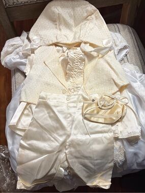Cream Baby One-Piece with Hood and Shorts